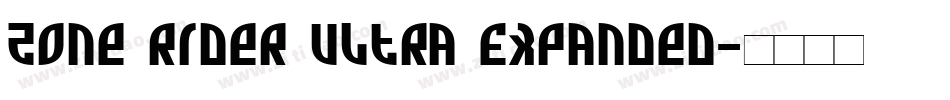 Zone Rider Ultra Expanded字体转换